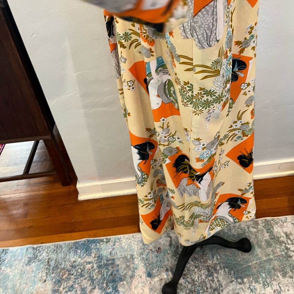 Kimono Robe Floral Geisha Print - Picture 6 of 8
